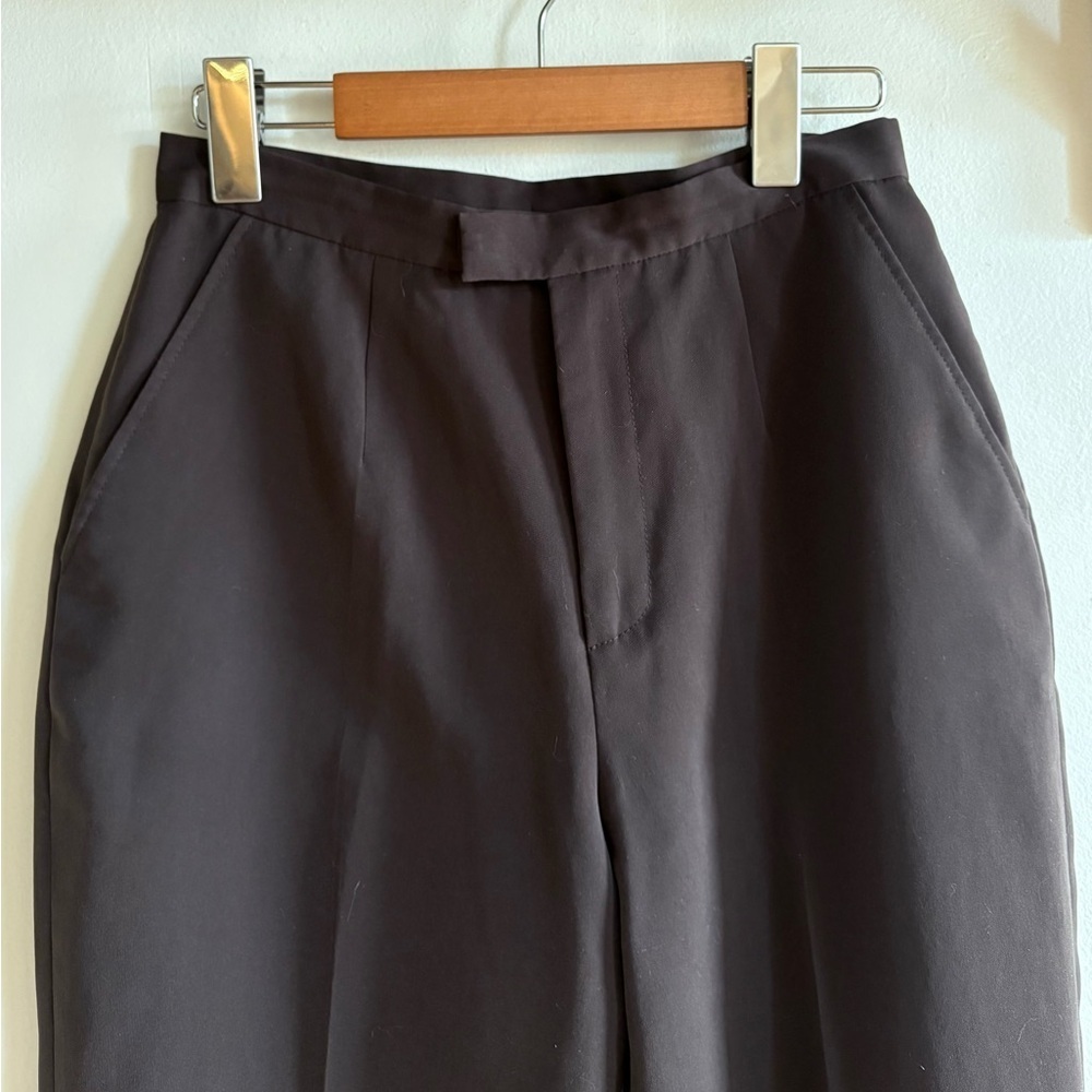 Vintage pleated Trousers – Cocoa Brown (Size 6 / EUR 36) - Picture 5 of 6
